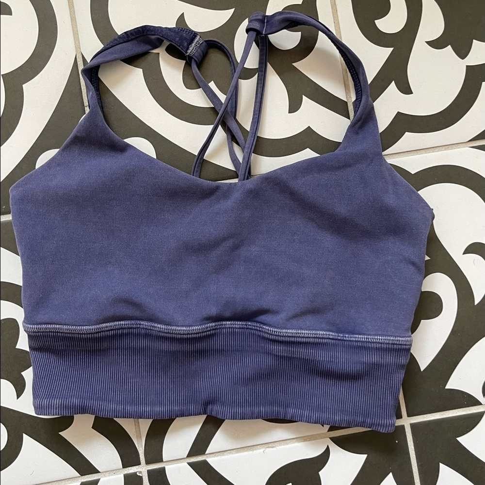 Lululemon Purple mineral wash energy bra size 4